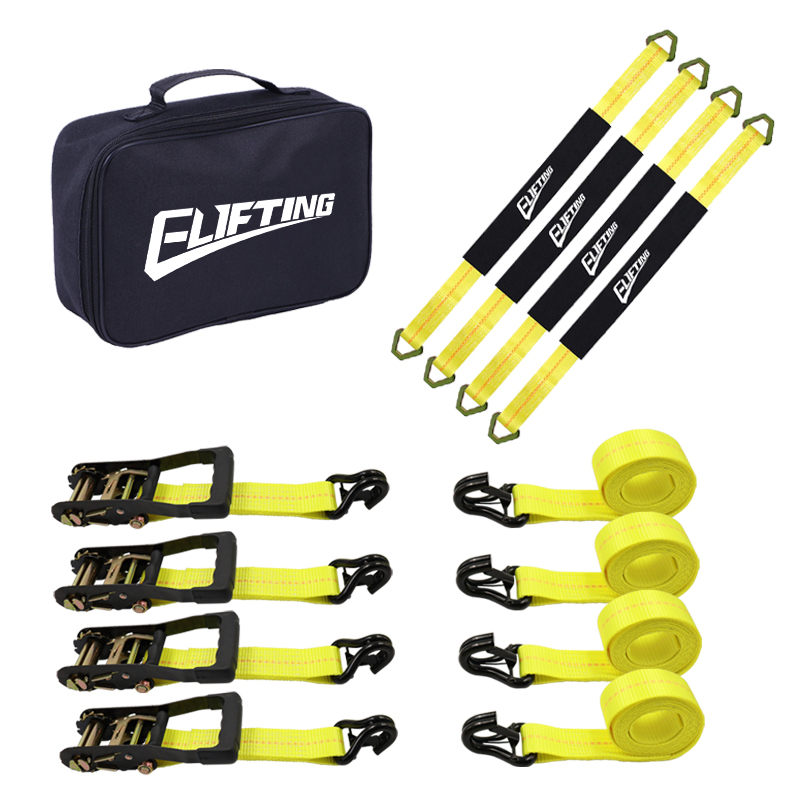 2 inch x 8 ″ buộc xuống dây đai Axle SET （4-Pack）