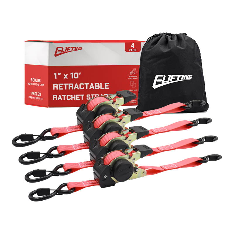 1 "x 10" 1760lbs BS Auto có thể thu vào dây đai Ratchet (4pk)